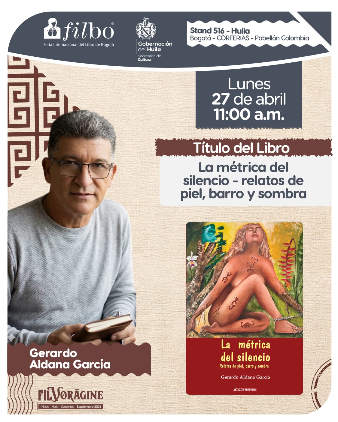 “La Métrica del Silencio” llega a la FILBO.
